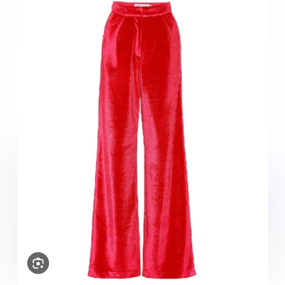 Self-Portrait Pink Velvet Pants